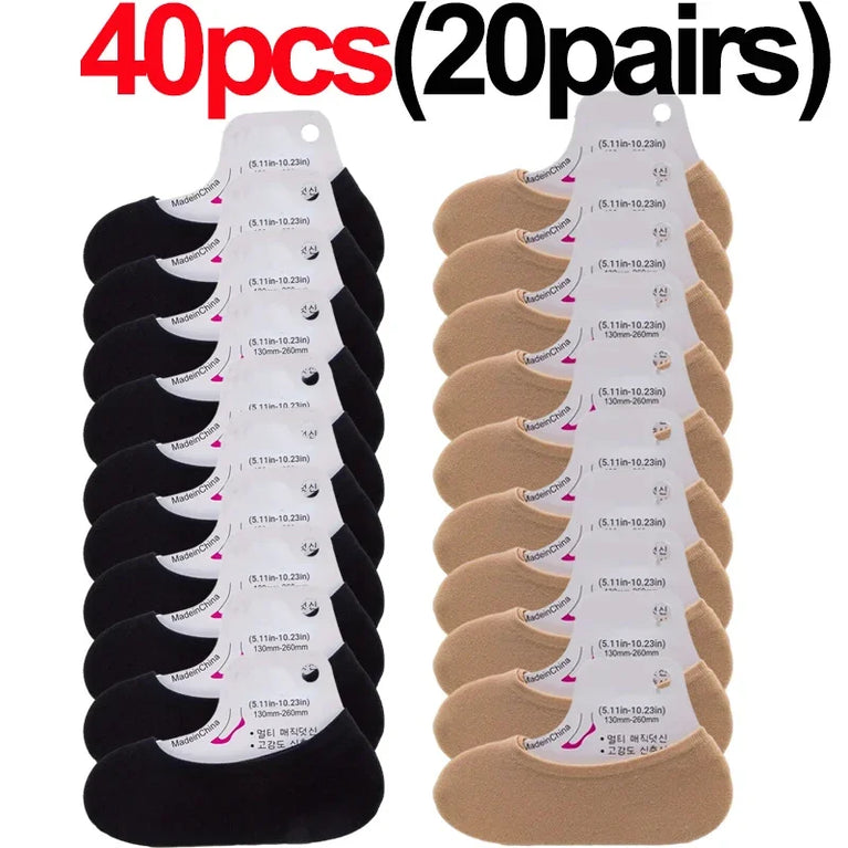 10-Pack Invisible Boat Socks | Ultra-Thin Summer Liner Set