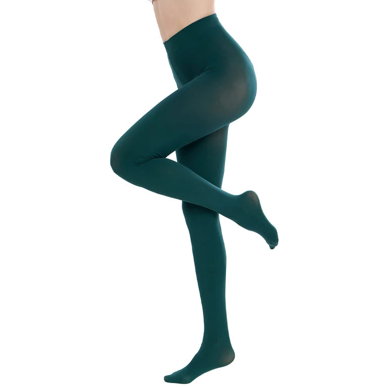 Plus Size Velvet Tights | High-Elasticity Candy Color Pantyhose