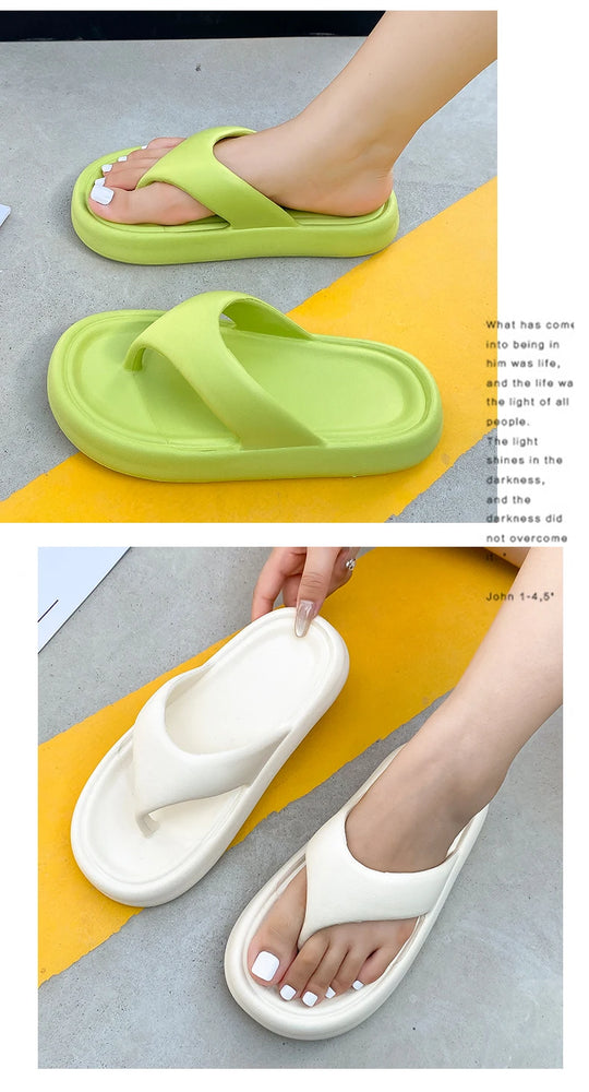 Premium Soft EVA Flip-Flops | Thick Sole Non-Slip Beach Slides