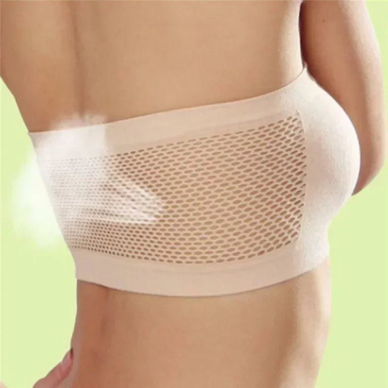 Breathable Mesh Tube Bra | Seamless Strapless Bandeau Top