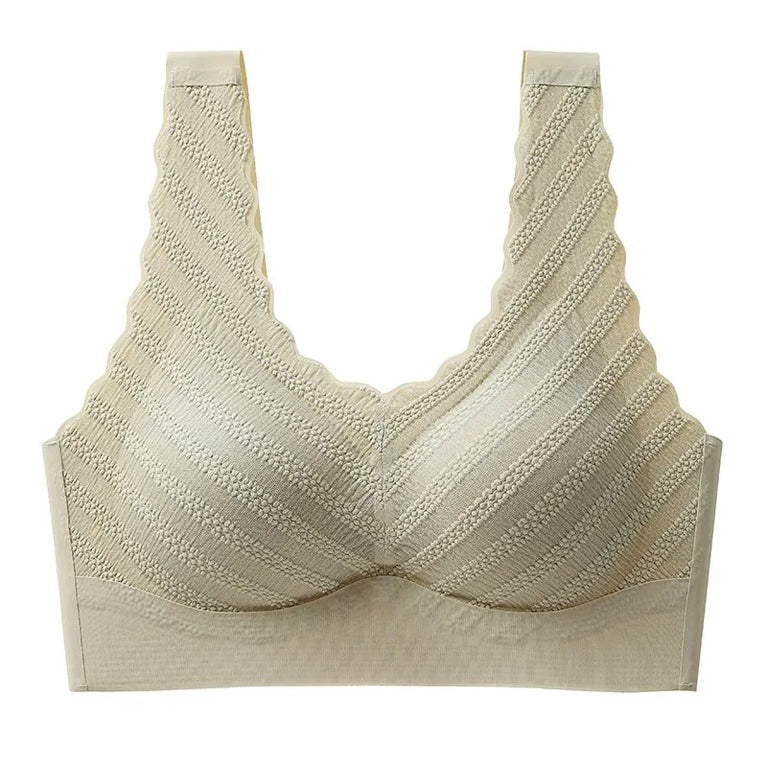 Floral Lace Backless Bralette – Seamless Wireless Elegance
